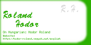 roland hodor business card